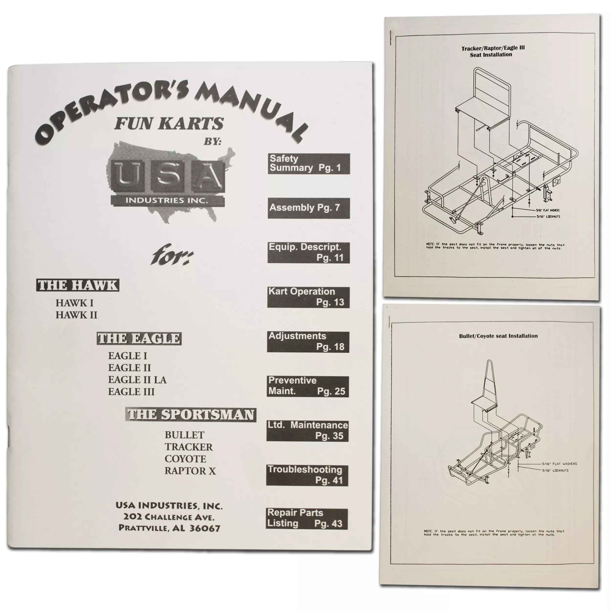 USA Industries Fun Kart Manual