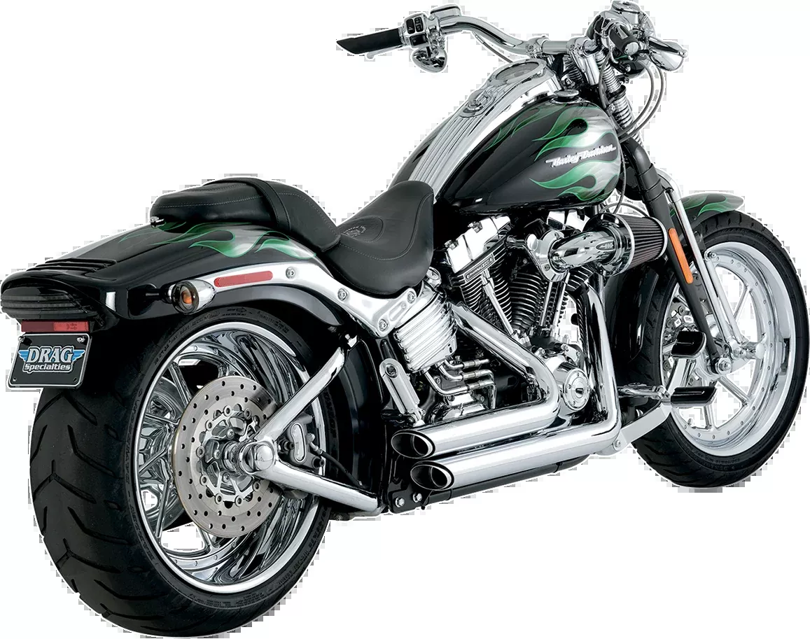 Vance & Hines 2-2 Shortshots Chrome Exhaust System for 1986-2009 Harley Softail