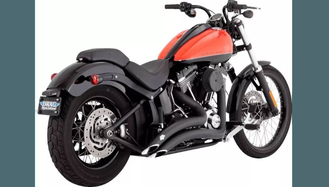 Vance & Hines 2-into-2 Big Radius Exhaust System for '86-09 Harley Davidson Softail Models - Matte Black