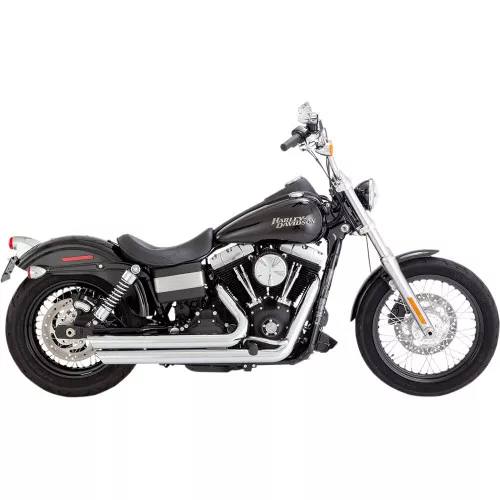 Vance & Hines Big Shots Staggered PCX Exhaust for 2006-2011 Harley Dyna - Chrome