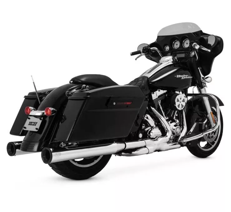 Vance & Hines Eliminator 400 Slip-On Mufflers for 1995-16 Harley FLH /FLT - Chrome - 16706