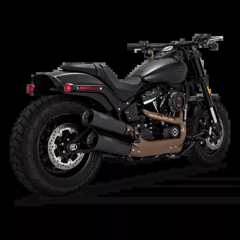 Vance & Hines HD Softail 18-22 Fatbob Hi-Output S/O Black Slip-On Exhaust
