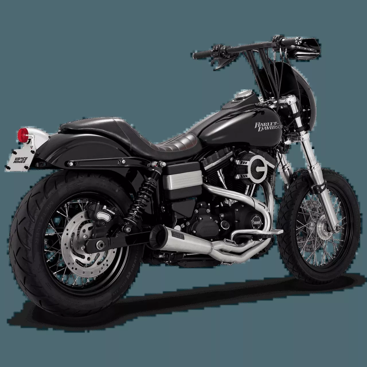 Vance & Hines Stainless 2 into 1 Exhaust for '91-17 Harley Davidson Dyna Models (49-state emissions compliant)
