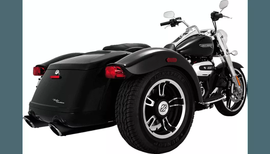 Vance & Hines Twin Slash Slip On Mufflers for '17-Up Harley Davidson Freewheeler and Road Glide 3 Models - Chrome