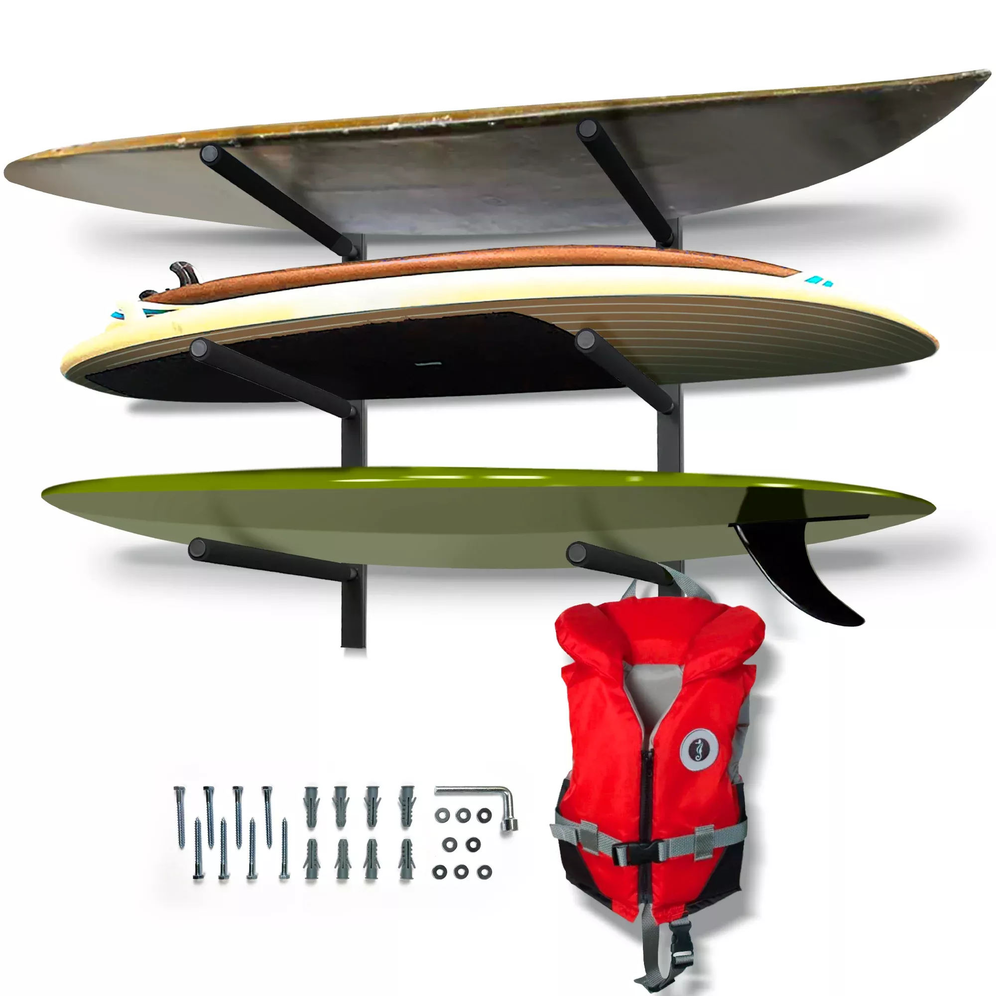 Venom 3 SUP Paddleboard Rack Wall Mounted Surfboard Kayak Snowboard Garage Rack