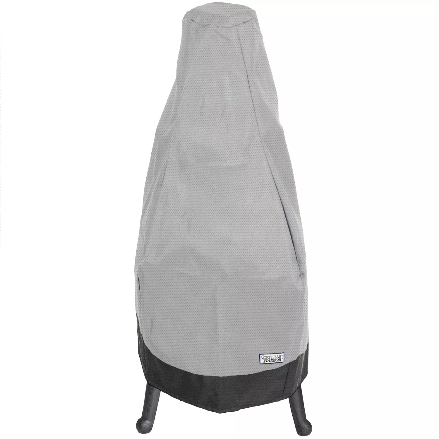Waterproof Outdoor Round Base Chiminea Winter Cover - Fits up to 65" H - Grey
