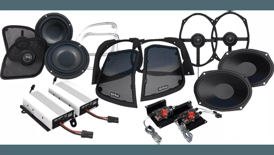 Wild Boar 800 W Audio Amplifier/Speaker Kit w/ Cut in Lid for ’15-24 Harley Davidson Road Glide Models