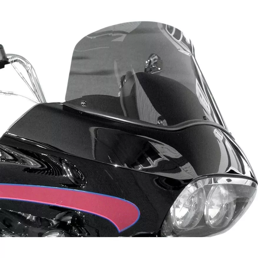 Wind Vest 12″ Dark Smoke Flip Design Windshield Harley Road Glide FLTRX 98-13