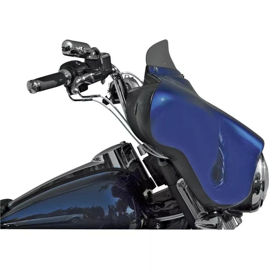 Wind Vest 4" Light Smoke Flip Design Windshield for Harley Batwing FLH/T 96-13