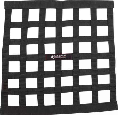 Window Net Ribbon Style 18in X 18in Black Non-SFI ALL10283