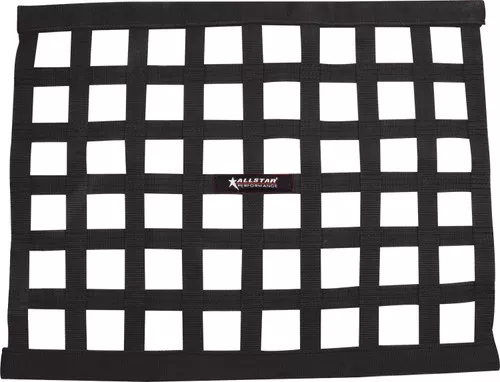 Window Net Ribbon Style 18in X 24in Black Non-SFI ALL10284