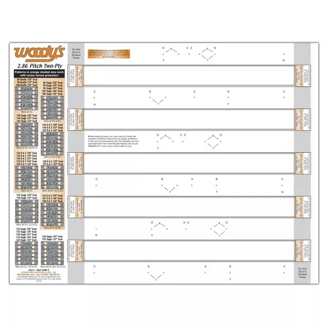 Woddys Traction Studding Template