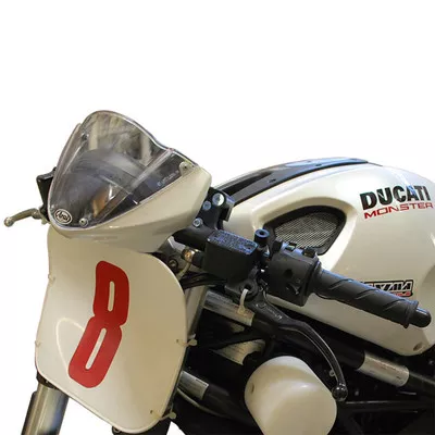 Woodcraft Ducati Monster 696/796/1100 Clip-On Riser Plate w/Long Black Bars
