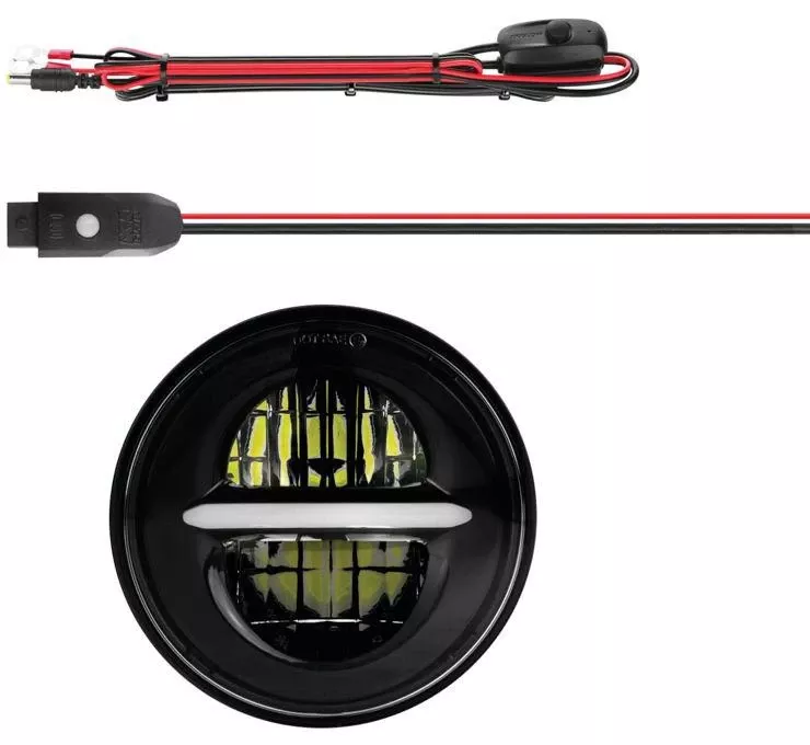 XKGlow 5.75 inch XKchrome LED Motorcycle Headlight Multi-Colored with Bluetooth Controller