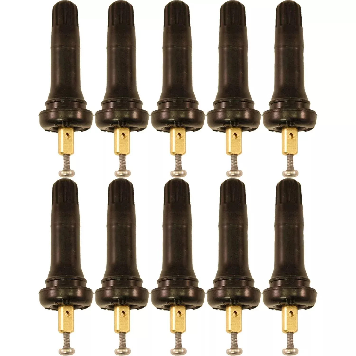 Xtra-Seal 17-20008 TPMS Rubber Snap-in Valve Stem for GM Pack of 10