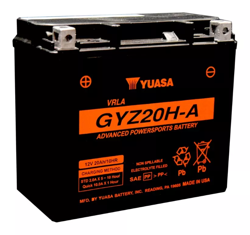 Yuasa GYZ20H Factory Activated AGM High Performance Battery