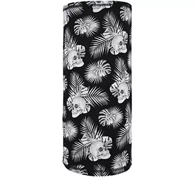 Zan Headgear Motley Tube Multifunctional Headwear,Black/White Tropical Skull