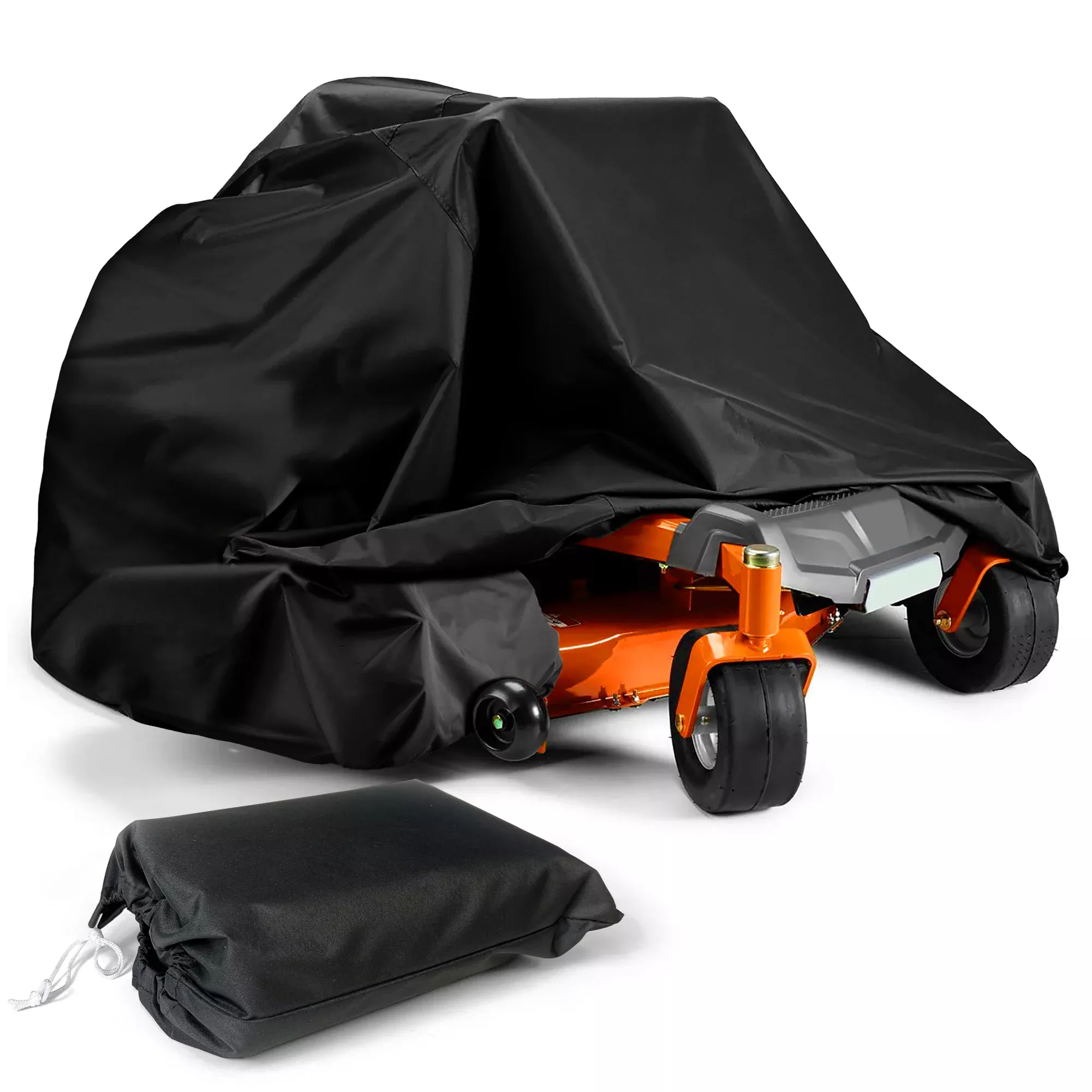 Zero Turn Mower Cover Waterproof Heavy Duty 600D Marine Grade Cover for Lawn Mower, Windproof Outdoor Storage Cover, Riding Lawn Mower Cover, Fits Zero Turn Lawn Mower with 60″ Deck